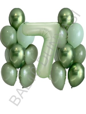 Su Yeşili Rakam ve Balon Seti Yaş 7