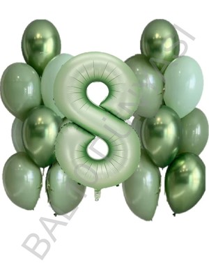 Su Yeşili Rakam ve Balon Seti Yaş 8