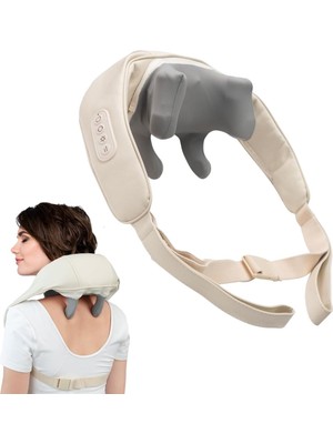 Emt Pazarlama® Elektrikli Boyun ve Sırt Masaj Aleti Kablosuz Boyun ve Omuz Yoğurma Masaj Yastığı