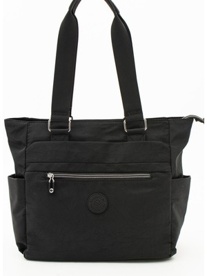 Krinkıl Omuz Çantası El Çantası Kol Çantası Günlük Siyah