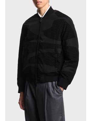 Emporio Armani Jakarlı Logo Baskılı Regular Fit Kolej Yaka Çift Taraflı Mont Erkek Mont EM003783 AF19870 FC252