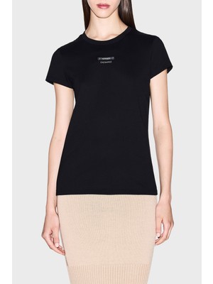 Armani Exchange Logolu Pamuklu Slim Fit Bisiklet Yaka T Shirt Bayan T Shirt XW001369 AF10356 UC001