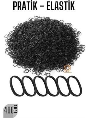 Turk Pratik Saç Lastik Toka 400 Adet Siyah - FEİ5263-3549