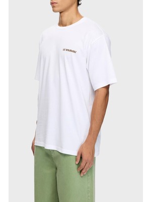 Les Benjamins Sırt Baskılı Pamuklu Relaxed Fit Bisiklet Yaka T Shirt Erkek T Shirt LB25FWTURMUTS