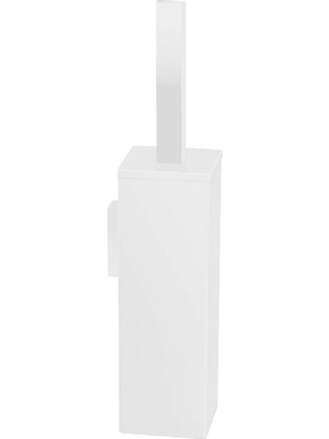 Tuvalet Fırçalık, Kare, Duvara Monte - Mat Beyaz