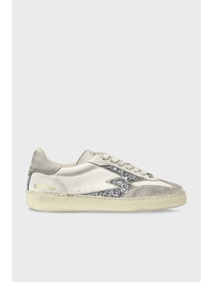 Moaconcept Deri Logolu Sim ve Süet Detaylı Vintage Sneaker Ayakkabı Bayan Ayakkabı MG630CO1