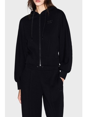 Armani Exchange Logolu Regular Fit Kapüşonlu Fermuarlı Sweat Bayan Sweat XW000802 AF16111 UC001