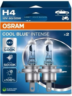 Osram Halojen Far Ampulü 12V 55W 5000K Beyaz Işık Fiat 124 Dacia Logan Ford Connect 2'li Set