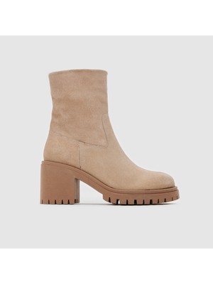 Togo Bej Süet Kadın Casual Bot [060088]