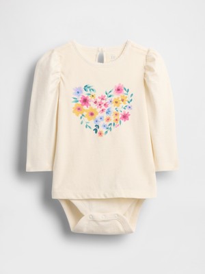 Gap Bebek Çiçek Desenli Shirt Bodysuit