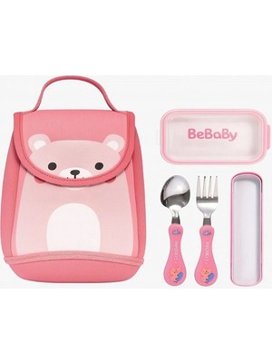 Çocuk Silikon Saplı Figürlü Metal Uçlu Kaşık ve Çatal - Mama Kaşığı Seti