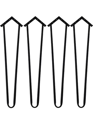 Talya 4 Lü Set Ahşap ve Kütük Sehpa Metal Firkete Ayak