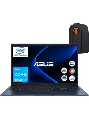 Asus Vivobook 15 X1504VA  Intel Core I3 1315U 16GB 512GB SSD Fdos 15.6" Taşınabilir Bilgisayar + Djt Çanta