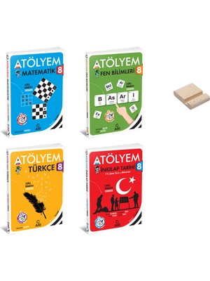 Arı Yayıncılık Lgs 8. Sınıf Atölyem Matematik Fen Türkçe ve Inkılap 4lü Set + Telefon Standı