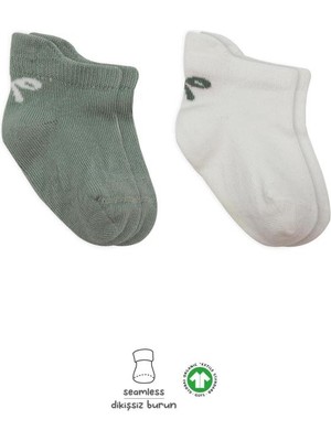 Nessiworld  Bistyle 2'li Sneakers Smile Penye Çorap BS20106 Nil Ekru