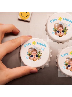 Fotoğraf Baskılı Kişiye Özel Doğum Günü Hatırası Açacak Magnet 10 Adet