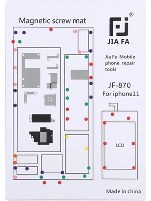 Jıafa JF-870 iPhone 11 6.1 Inc Mıknatıslı Çalışma Hasırı Vida Gostergeli-(5 - ETC1167-9296