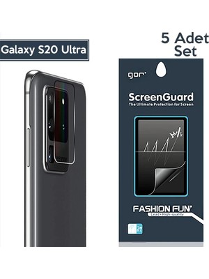 Gor Samsung Galaxy S20 Ultra  Kamera Lens Koruyucu 5 ADET-(5775) - ETC3080-9107