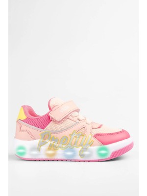 24-33 Numara Işıklı Ortopedik Kız Çocuk Spor Ayakkabı