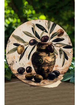 Uv Baskı Mdf Zeytin Desenli Duvar Süsü – 33X33 cm & 20X20 cm DT202