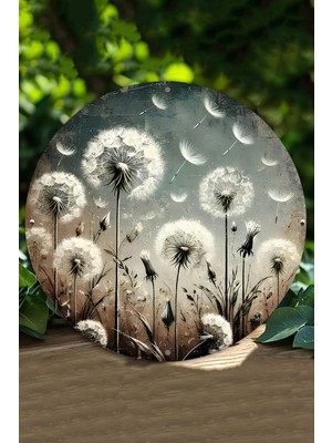 Doğanın Zarif Esintisi: Karahindiba Desenli Uv Baskı Mdf Duvar Süsü – 33X33 cm & 20X20 cm DT188