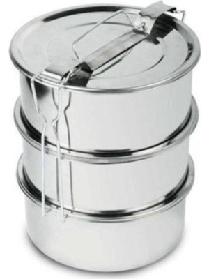 Paslanmaz Çelik Sefer Tası 3 No, Dayanıklı ve Şık Yemek Taşıma Ürünü