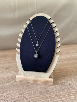 Şık Ahşap Takı Düzenleyici Standı, Kolye, Bileklik ve Küpe Saklama Organizeri