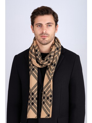 Sebir Moda Kareli Desenli Triko Atkı Erkek Kış Sezonu İçin Türkiye Menşeli Akrilik Malzeme