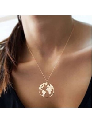 Dünya Rose  925 Ayar Gümüş Kadın Kolye