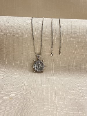 Çapa Model 925 Ayar Gümüş Erkek Cevşen Kolye