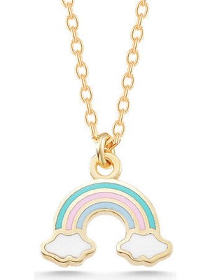 Gold Gökkuşagı  925 Ayar Gümüş Kadın Kolye