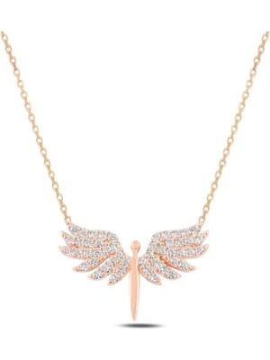 Rose Mikail Meleği 925 Ayar Gümüş Kolye