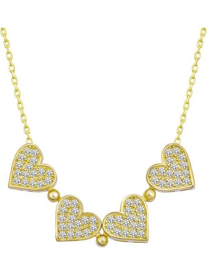 Gold Açılabilen Kalp  925 Ayar Gümüş Kadın Kolye