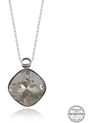  Crystal Taşlı 925 Ayar Gümüş Kolye