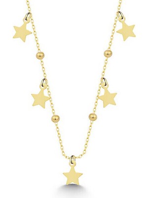 Dorika Yıldızlı 925 Ayar Gümüş Kolye