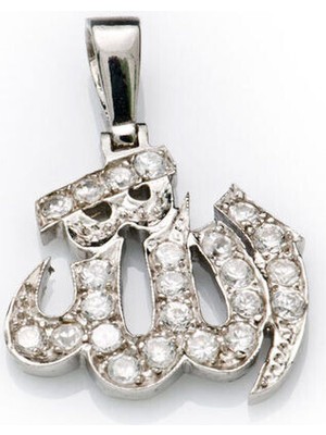 Allah Muhammet Yazılı 925 Ayar Gümüş Kolye