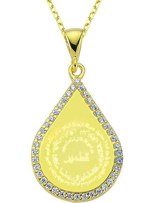 Kitmir Duası Gold 925 Ayar Gümüş Kolye