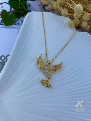 Ankakuş  Zirkontaş 925 Ayar Gümüş Kolye