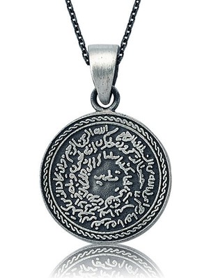 Iki Taraflı Kitmir Muhru Şerif 925 Ayar Gümüş Kolye