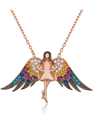 Melek Kanatlı 925 Ayar Gümüş Kolye