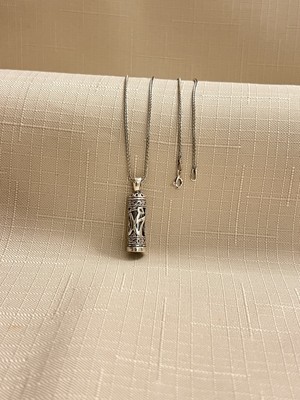 Muhammed Yazılı Spiga Zincir Cevşen 925 Ayar Gümüş Erkek Olye