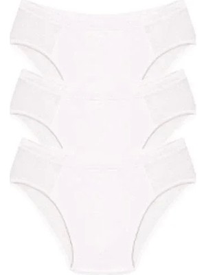 Erkek Pamuk 3lü Beyaz Slip