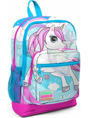 Bej Unicorn Okul Çantası, Çocuklar Için Renkli ve Şık Tasarım