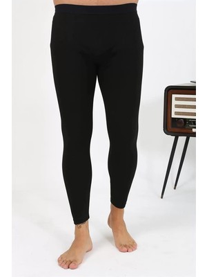 Erkek Termal Tayt Kışlık Tek Alt Içlik Siyah