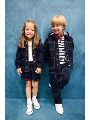 DeFacto Beli Lastikli Jean Pantolon Erkek Bebek F6281A525AU