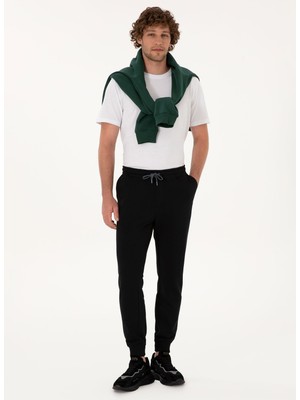 U.s. Polo Assn. Lastikli Bel Slim Fit Siyah Erkek Eşofman Altı Herold