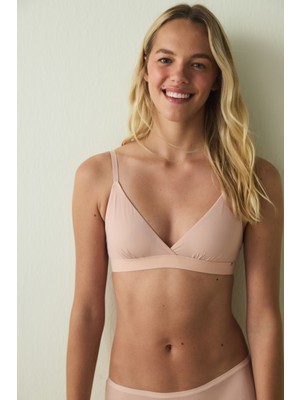 Gül Kurusu Balensiz Dolgusuz Mikro Üçgen Sütyen