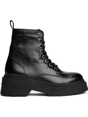 Tommy Hilfiger Deri Siyah Kadın Bot EN0EN02848BDS