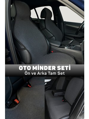 Minderland Mindra Serisi Mını  Mini 2024+ Uyumlu Oto Koltuk Minder Seti - Füme
