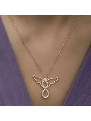 Tutaste Jewellery Melek Anne Çocuk 925 Ayar Gümüş Kolye